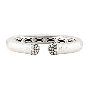 JOHN HARDY STERLING SILVER 925 HAMMERED DOT KICK CUFF BRACELET